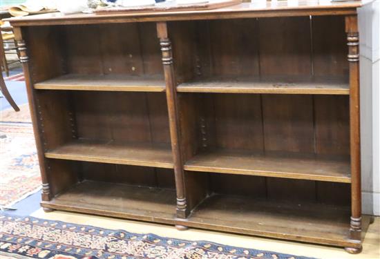 A Regency mahogany open bookcase W.150cm